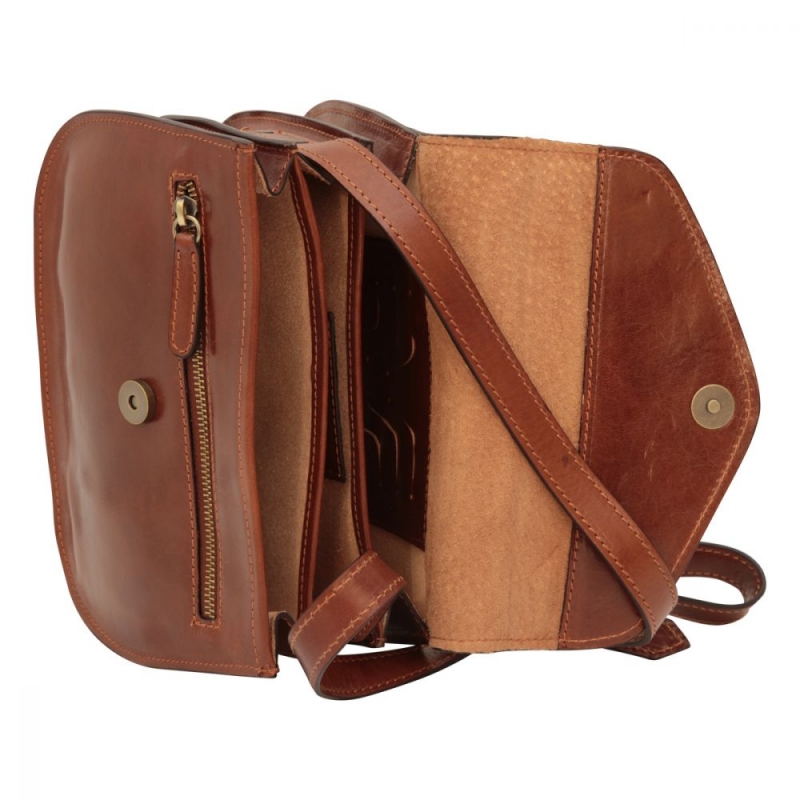 Old Angler Schultertasche Leder Braun Old Angler Schultertasche Leder Braun